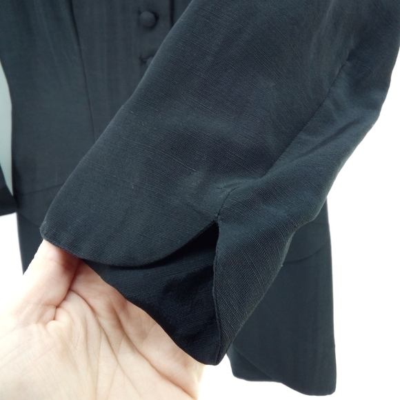 Vintage An Original by the House of Pilcher Black Blazer Dress Evening Jacket 8 - Picture 5 of 7
